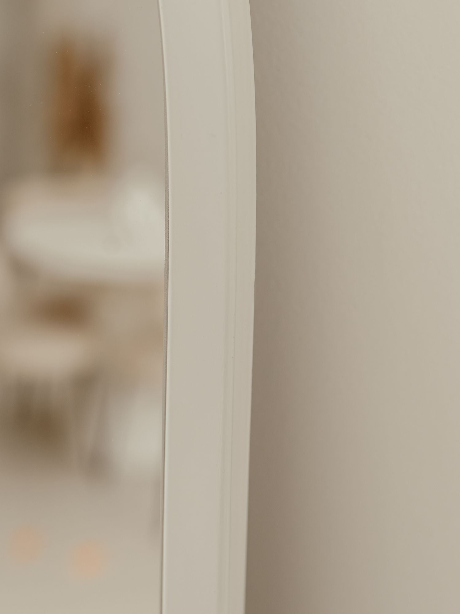 Large Standing Oval Mirror 180x100 White