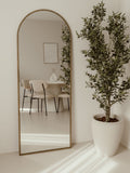 Large Standing Oval Mirror 180x70 Bronze