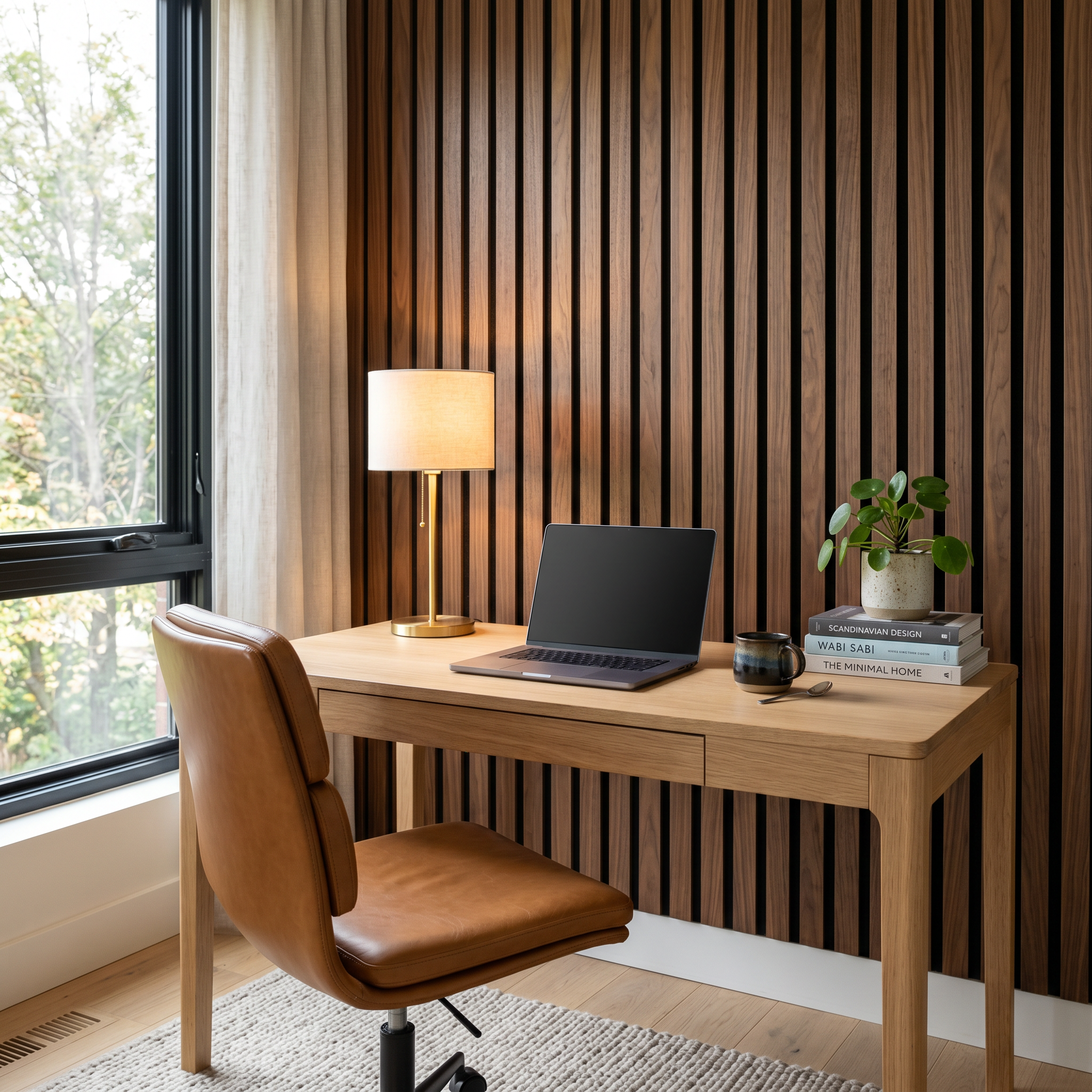 Brunello Prestige — Walnut Acoustic Wall Panel 270 × 110 cm
